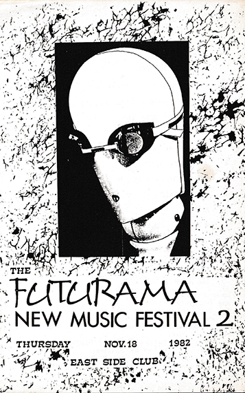 Flyer for Futuruma New Music Festival by Joey Bruno